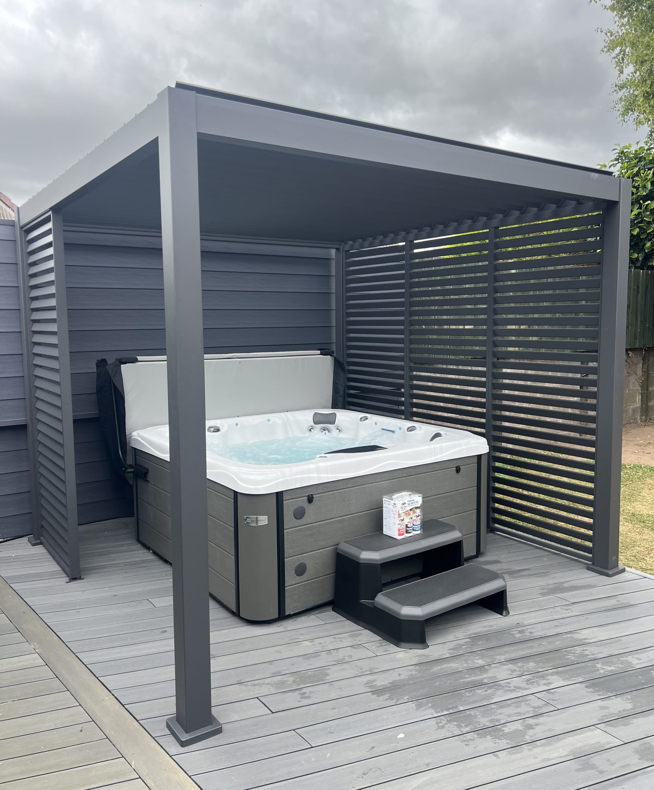 Complete Your Hot Tub Area with a Summit Pergola