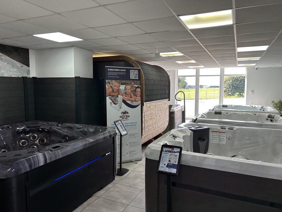 Grizzly Bear Hot Tubs showroom display