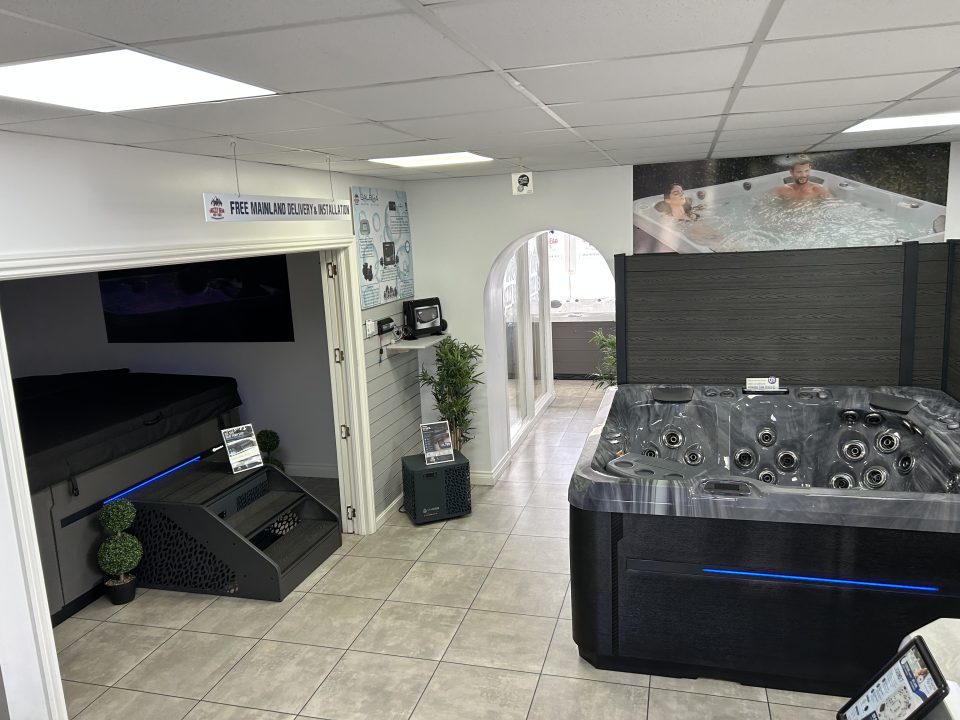 Grizzly Bear Hot Tubs showroom display
